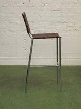 Load image into Gallery viewer, Leather and chrome counter stool