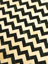 Load image into Gallery viewer, Chevron Tessellated marble black and white table