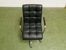 Load image into Gallery viewer, Black Square Tufted Office Chair
