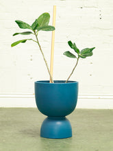 Load image into Gallery viewer, Large Blue Hourglass Planter