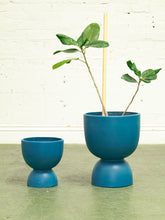 Load image into Gallery viewer, Large Blue Hourglass Planter