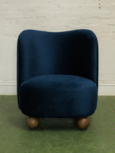 Load image into Gallery viewer, Tova Club Chair in Blue