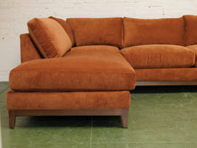 Load image into Gallery viewer, Lisette Sectional with Bumper chaise in Sienna