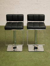 Load image into Gallery viewer, Square Panel Chrome Counter Stool