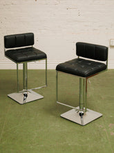 Load image into Gallery viewer, Square Panel Chrome Counter Stool