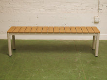 Load image into Gallery viewer, 3 Piece Outdoor Dining Set with Low-Maintenance Faux Wood Slats