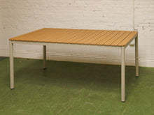 Load image into Gallery viewer, 3 Piece Outdoor Dining Set with Low-Maintenance Faux Wood Slats