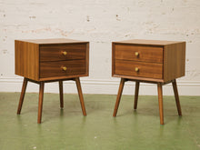 Load image into Gallery viewer, Pair of Double Drawer Nightstands