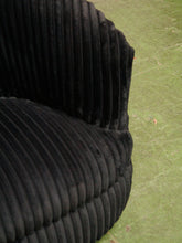 Load image into Gallery viewer, Wide Corduroy Vintage Black Club Chair
