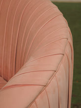 Load image into Gallery viewer, Pink pleated club chair