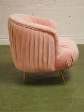 Load image into Gallery viewer, Pink pleated club chair