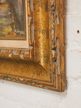 Load image into Gallery viewer, Painting of flowers in a vase, framed in an ornate gold frame