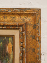 Load image into Gallery viewer, Painting of flowers in a vase, framed in an ornate gold frame