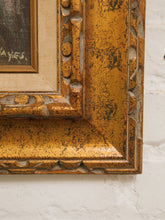 Load image into Gallery viewer, Painting of flowers in a vase, framed in an ornate gold frame