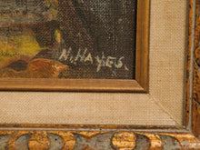 Load image into Gallery viewer, Painting of flowers in a vase, framed in an ornate gold frame