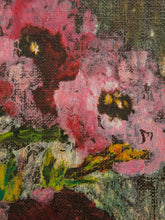 Load image into Gallery viewer, Painting of flowers in a vase, framed in an ornate gold frame