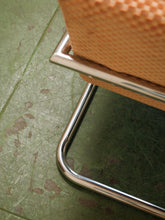 Load image into Gallery viewer, Salmon Checker Chrome Armchair