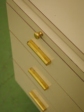 Load image into Gallery viewer, Post Modern Cream And Gold Lowboy Chest