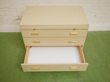 Load image into Gallery viewer, Post Modern Cream And Gold Lowboy Chest