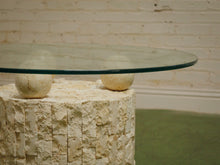 Load image into Gallery viewer, Postmodern Tessellated Mactan Stone Small Coffee Table by Magnussen Ponte 1980’s