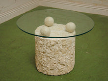 Load image into Gallery viewer, Postmodern Tessellated Mactan Stone Small Coffee Table by Magnussen Ponte 1980’s