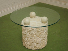 Load image into Gallery viewer, Postmodern Tessellated Mactan Stone Small Coffee Table by Magnussen Ponte 1980’s
