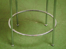 Load image into Gallery viewer, Pair of green checker counter stools in chrome