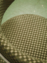 Load image into Gallery viewer, Pair of green checker counter stools in chrome