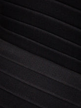 Load image into Gallery viewer, Armless Ribbed Swivel Office Chair in Black Upholstery