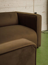 Load image into Gallery viewer, Dark green three-piece modular sectional corner sofa