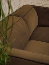 Load image into Gallery viewer, Dark green three-piece modular sectional corner sofa