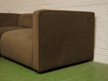 Load image into Gallery viewer, Dark green three-piece modular sectional corner sofa