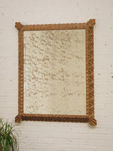 Load image into Gallery viewer, Neoclassical Vintage mirror with distressing on mirror