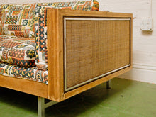 Load image into Gallery viewer, Vintage mid-century sofa with tiki fabric