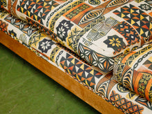 Load image into Gallery viewer, Vintage mid-century sofa with tiki fabric