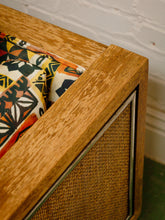Load image into Gallery viewer, Vintage mid-century sofa with tiki fabric