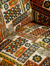 Load image into Gallery viewer, Vintage mid-century sofa with tiki fabric