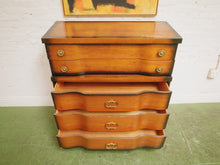 Load image into Gallery viewer, 1950’s Tobacco finish Highboy Dresser by Basset