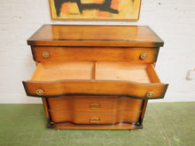 Load image into Gallery viewer, 1950’s Tobacco finish Highboy Dresser by Basset
