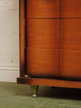 Load image into Gallery viewer, 1950’s Tobacco finish Highboy Dresser by Basset