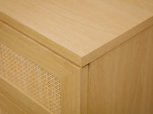 Load image into Gallery viewer, 6 Drawer Blonde Rattan Dresser