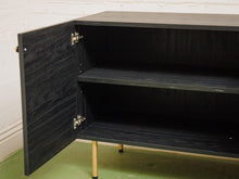 Load image into Gallery viewer, Black and Rattan Credenza