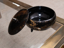 Load image into Gallery viewer, 1950’s gold and black modernist trinket box