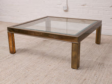 Load image into Gallery viewer, 1970’s Mastercraft Brass Coffee Table
