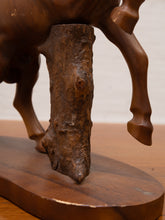 Load image into Gallery viewer, HUGE Hand Carved Wooden HORSE Sculpture Vintage Folk Art
