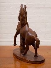 Load image into Gallery viewer, HUGE Hand Carved Wooden HORSE Sculpture Vintage Folk Art
