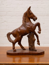 Load image into Gallery viewer, HUGE Hand Carved Wooden HORSE Sculpture Vintage Folk Art
