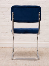 Load image into Gallery viewer, Royal Blue Chrome Chair