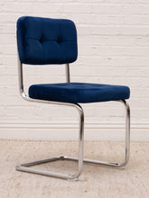 Load image into Gallery viewer, Royal Blue Chrome Chair