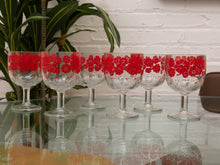 Load image into Gallery viewer, Red Flower Margarita Glass